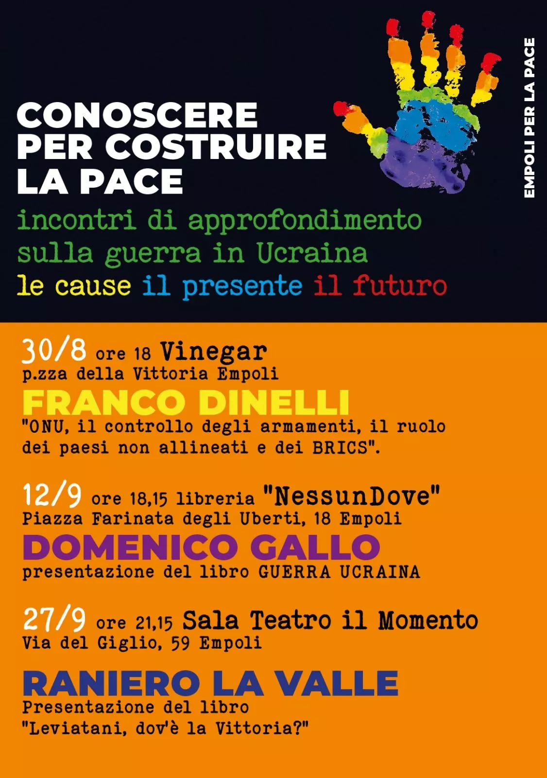 Empoli per la pace, eventi settembre